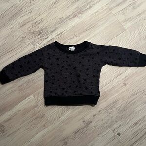 Splendid Black and Gray Star Sweatshirt Baby Boy Girl 6-12M